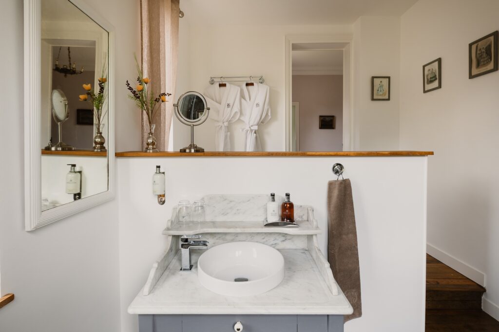 En suite badeværelse Château du Gué aux Biches