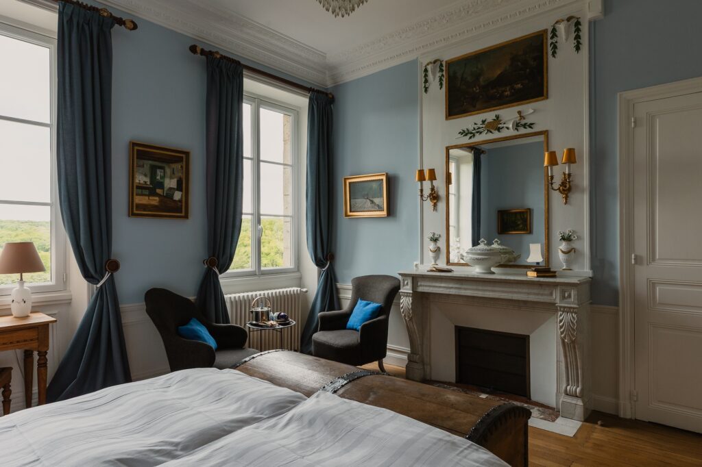 Chambre supérieure avec vue sur le parc du château
